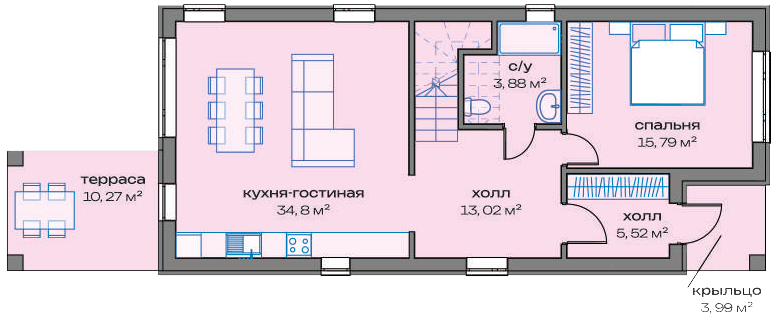 План 1 этажа Тип 6